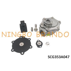 SCG353A047 ASCO Type 353 Series Pneumatic Pulse Valve Pilot Operated Right Angle Threaded Port Aluminum