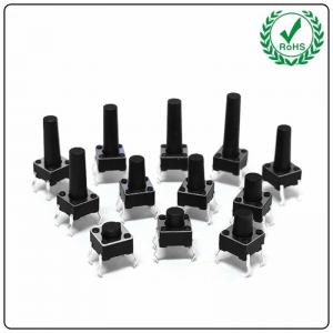 Quality 6x6 Series Tact Switch 4 Pin SPST Push Button Normally Open Tact Switch for sale