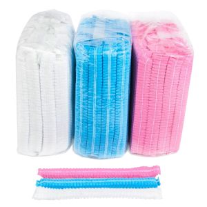 Double Elastic Disposable Hair Net Cap Bouffant Head Net Mob Stripe