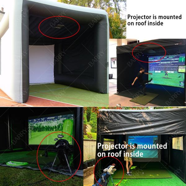 High Quality Inflatable Golf Tent Outdoor Indoor Inflatable Golf Sport Simulator Room Inflatable Golf Hitting Cage