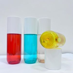 Various Colors 150ml Plastic PET Bottle With 15mm Card Cover Cap