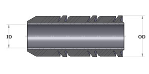 TA Style Rubber Aluminum or Steel Core Swab Cups 2-3/8" 2-7/8" 3-1/2"