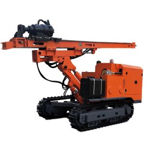 China Hydraulic Solar Pile Driver 84KW Turbocharges Engine Pile Driving Machine on sale