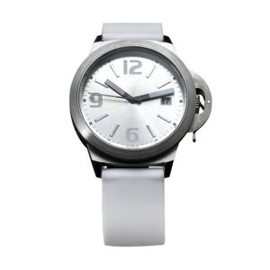 Date Function 5ATM Silicone Quartz Watch 45mm 5 Bar Water Resistant Quartz