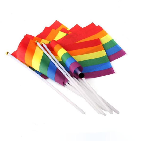Digital Printing Hand Pride Flag 14cmx21cm For Decoration