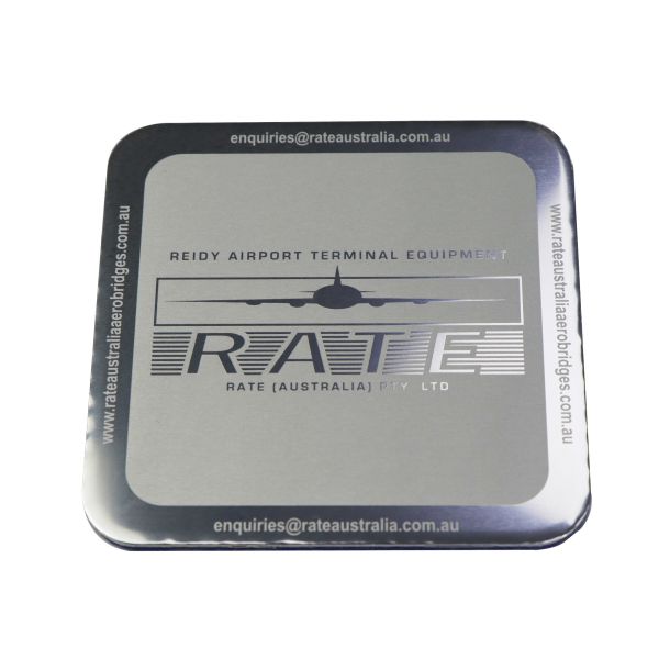 Anodized Aluminum Coaster Square Custom Drink Coasters Silver Gray