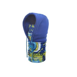Blue Hat Fleece Face Mask 100% polyester 25 * 50cm hat abt 32cm Logo printed