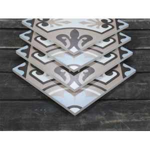 Beige and Blue Antibacterial Ceramic Rustic Tile 200x200mm