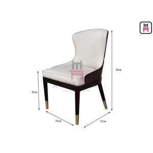 Hotel Restaurant Chairs with High Glossy Backrest Comfortably Upholstered