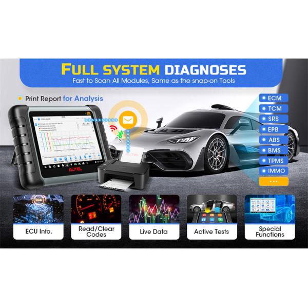 2024 Autel MaxiCOM MK808S-TS Bidirectional & TPMS Programming Relearn Tool with 28+ Special Functions AutoAuth for FCA S