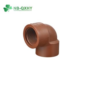 Round Head Code Pn16 Pph Red Plumbing Fitting Pipe Elbow 90 Degree Elbow for