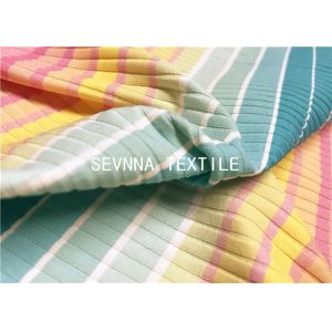 Jacquard Textured Stripes Recycled Swimwear Fabric Ink Jet Digital Print