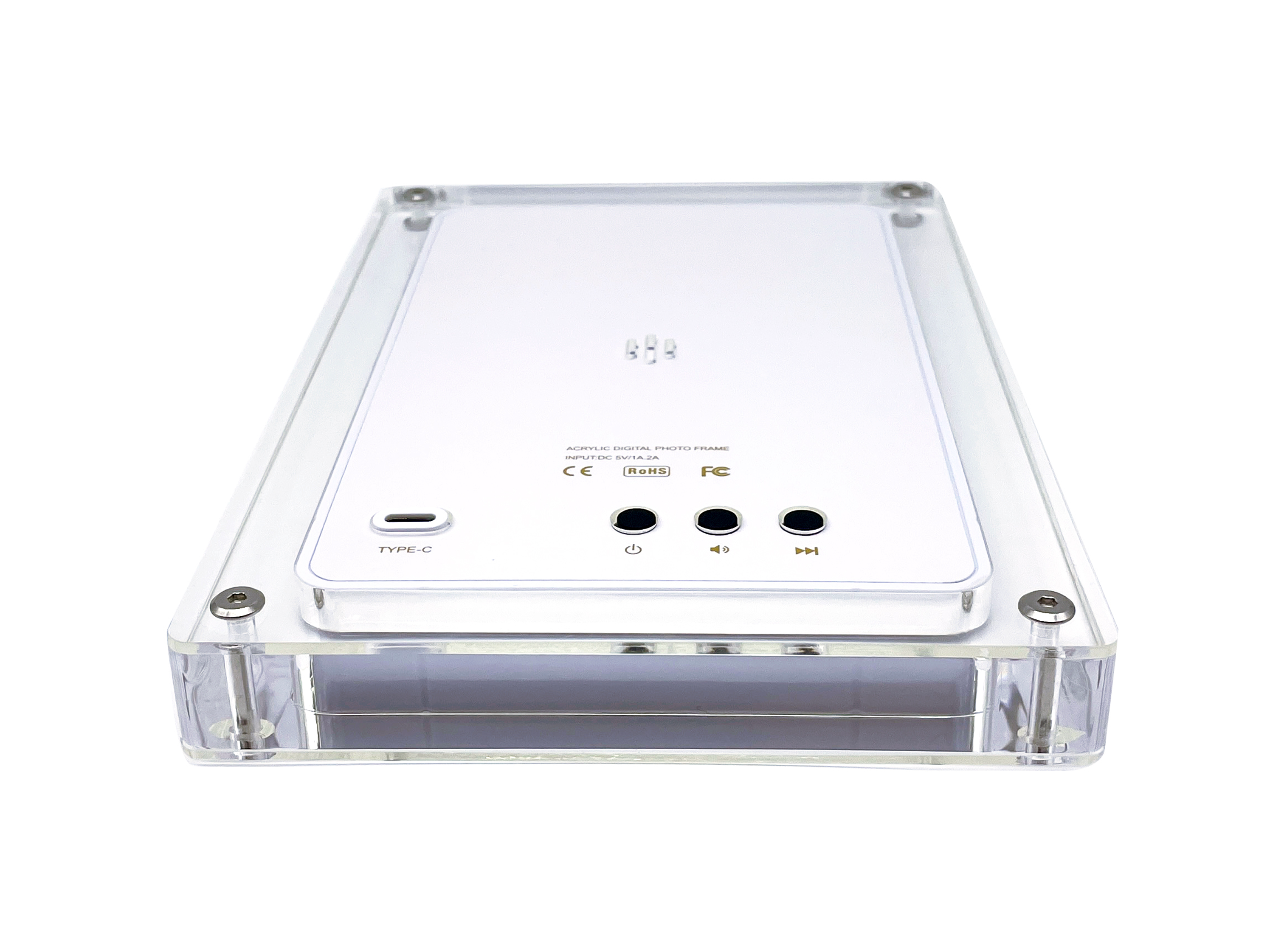 White Arcylic Internet Cloud Digital Photo Frame for Corporate Events