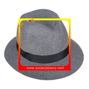 T8981177 Sun Accessory customized fashion winner 100% wool felt fedora hats,