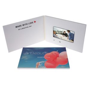 Advertising A4 LCD Video Greeting Card With Rechargeable Battery