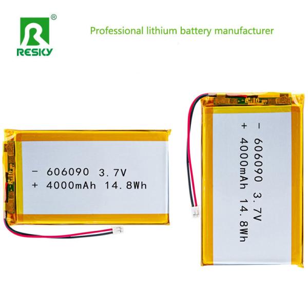 Lithium Ion Polymer Battery Cell 606090 3.7V 7.4V 4000mAh 14.8Wh Rechargeable Li Polymer Battery Pack