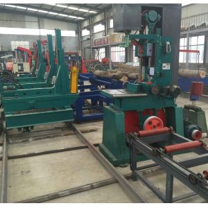 China Automatic wood band saw machine, vertical band sawmill with carriage, wood mill on sale