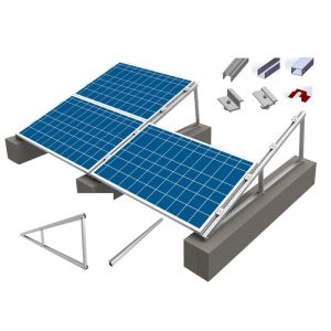 China Adjustable Pre Assembled Triangle Flat Roof Solar Mounting System on sale
