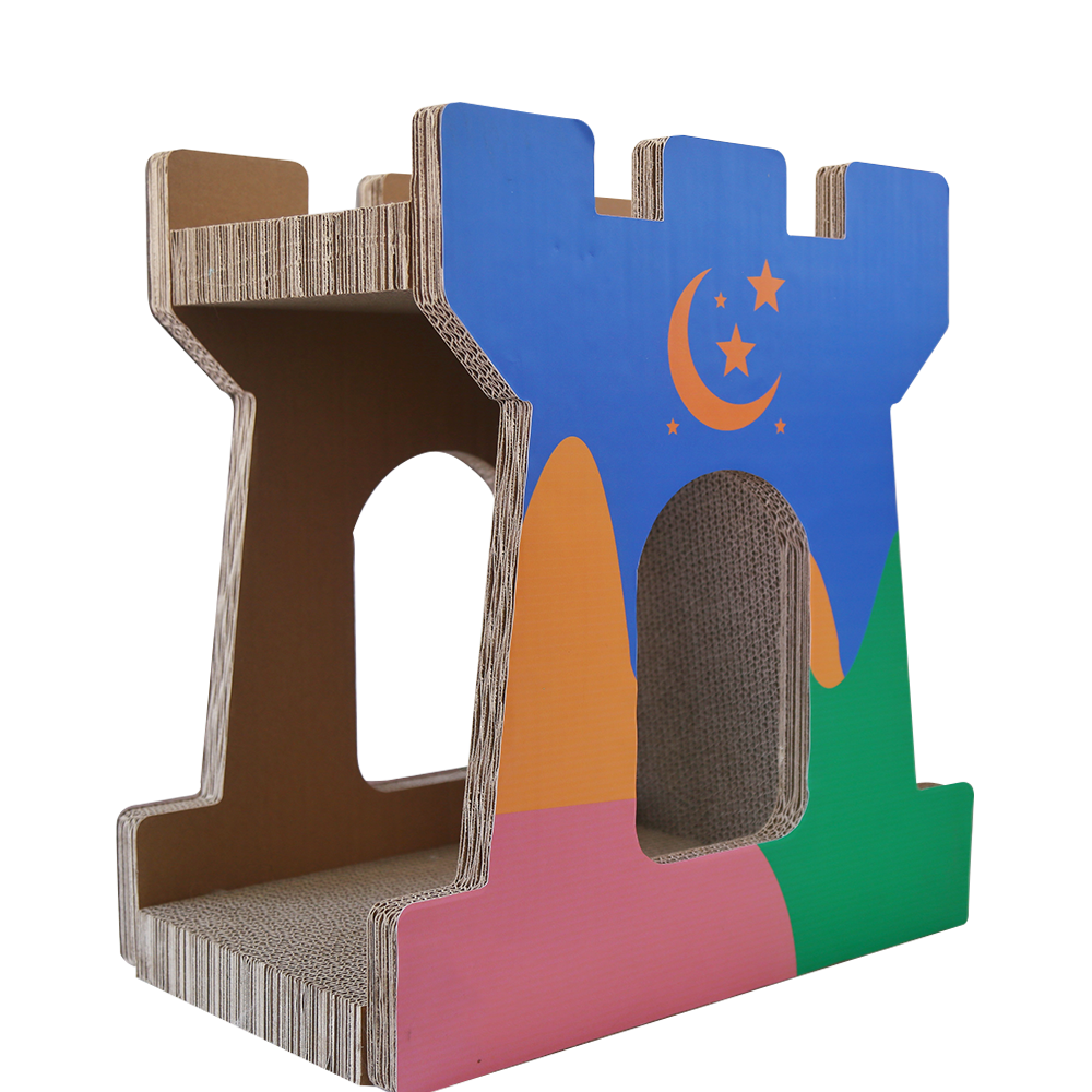 Castle Cat Scratch Board Hot Sales Scratcher Cat Play Toy Corrugated Cardboard