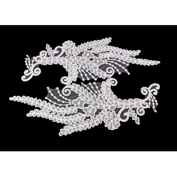 Polyester Angel Wings Lace Collar Applique For Fashion Show DIY Lace Patch