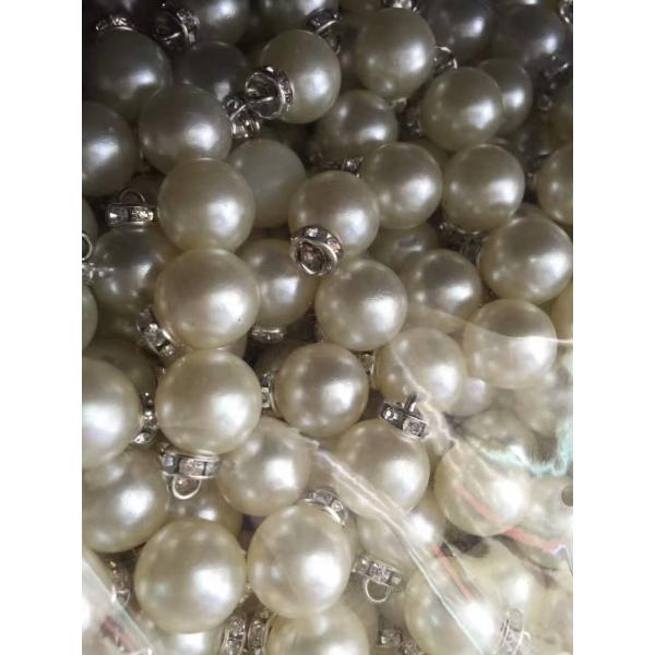 10MM 11.5MM Elegant design sewing on fancy round white pearl buttons for lady shirt and coat