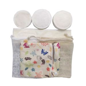 Breathable Bamboo Facial Make Up Remover , Anti Resistant Organic Reusable Pads