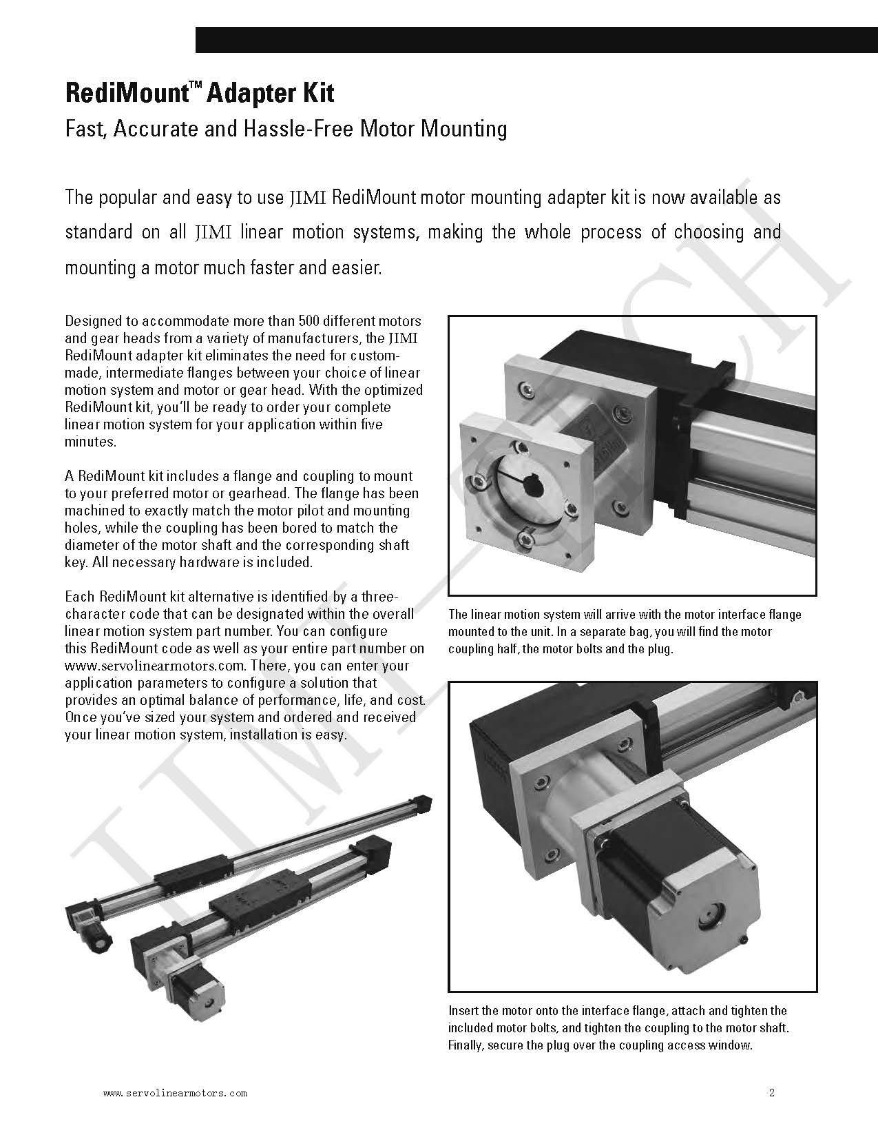 2000mm Stroke CNC Linear Motion 1000N High Precision Linear Motor