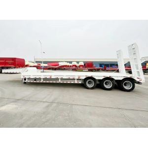 Jost Kingpin 80t 3 Axle Low Bed Trailer For Smooth And Safe Crane Machine