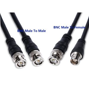 Black BNC Male To Male RF59 Cable Wiring Harness