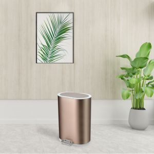 Slim 6 Liter Rustproof Mini Stainless Steel Trash Can
