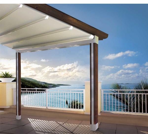 Outdoor Pergola Awning Kits Garden Sunshade PVC Waterproof Motorized Pergola Awning