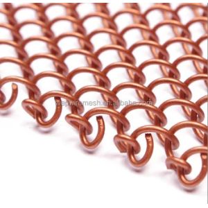 Lightweight Aluminum Decorative Metal Coil Mesh Curtain