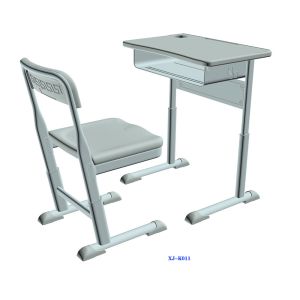 K11 Modern Single Student Table And Chair Set With Groove HDPE Material