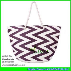 China LUDA chevron beach tote bag wholesale china paper straw beach bags on sale