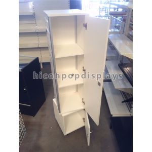 Retail Shop Advertising Wooden Display Stand Slatwall Spinner Display Rack