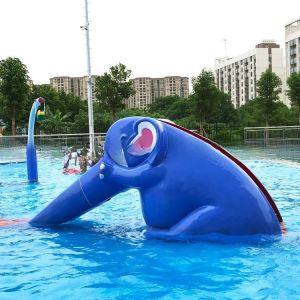 Water Park Swimming Pool Fiberglass Little Rabbit Slide for Children
