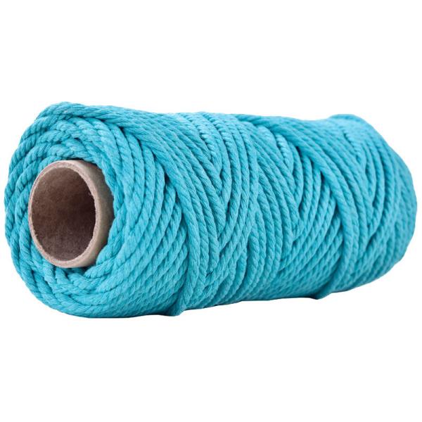 50m Dusty Pink Macrame Cord 5mm ISO9001 Pink Cotton Rope 3 Strands