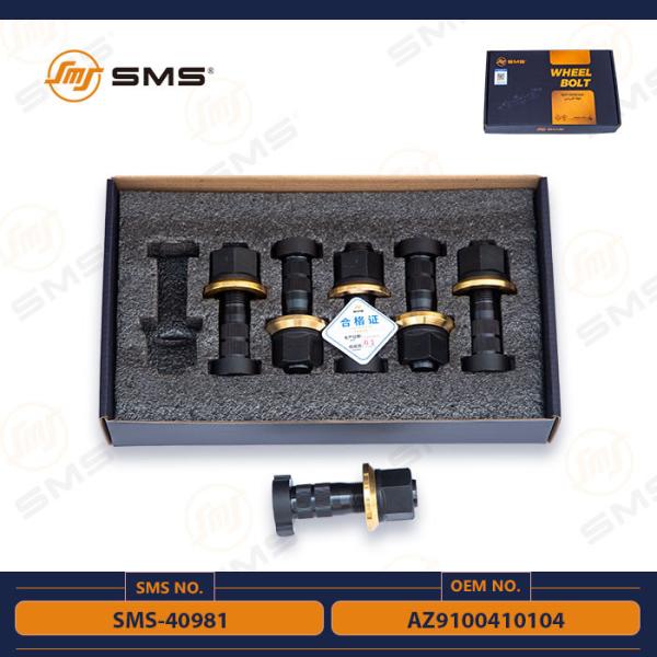 Buy AZ9100410104 Sinotruk Howo Chassis Parts Front Wheel Bolt SMS-40981 at wholesale prices