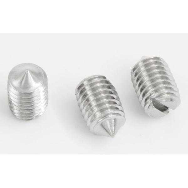 DIN553 Stainless Steel Cone-Point Slotted Drive Set Screws Slotted Cone-Point Headless Screws
