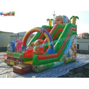 Childrens Cute Commercial Inflatable Slide , Small Inflatable Dry Slide Slip