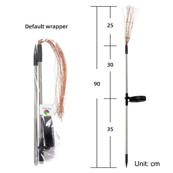 Outdoor LED Holiday Lights Copper Wires String DIY Landscape Solar Firework Light