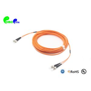 OM1 2.0mm Duplex 62.5 / 125μm ST UPC - ST UPC Fiber Optic Patch Cable PVC Orange