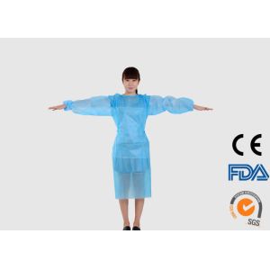 China Nonwoven Disposable Medical Garments , Blue Surgical Gown CE ISO Approved on sale