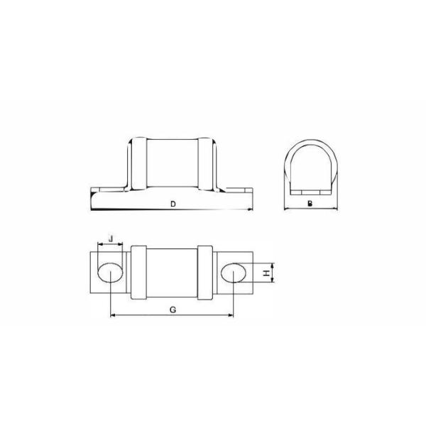 Bolted Connect 110VDC Industrial Power Fuses 25A-450A Ceramic Car Fuses