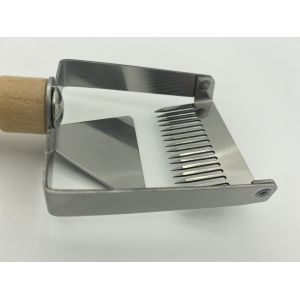 Durable Uncapping Fork With Small Wooden Handle and Adjustable Screw for