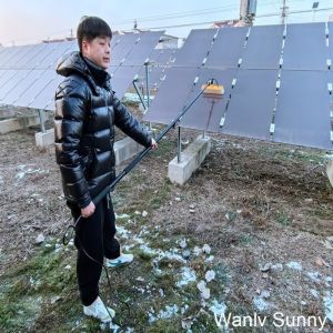 11.4 Meter Carbon Fiber Telescopic Handle Cold Wash Solar Panel Brush for