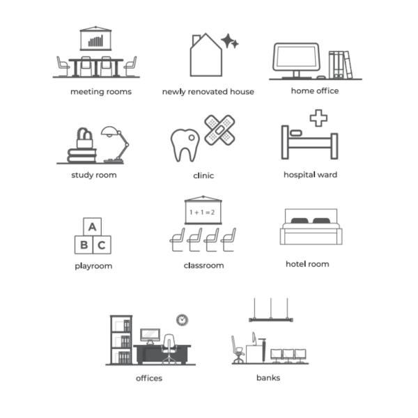 Indoor Air Cleaner Plasma Air Purifier With Low Noise Remove 99.99% Bacteria Odors For Hotel