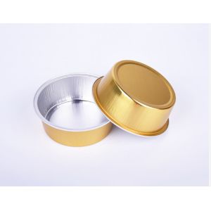 Disposable Aluminum Drinking Cups 150ml Aluminum Baking Cups With Lids
