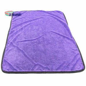 16x24" Purple Automotive Microfiber Cloths 600gsm Car Drying Cloth