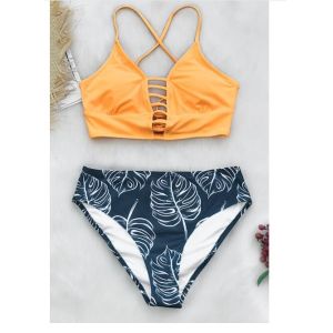 ORANGE BOHO TANK BIKINI